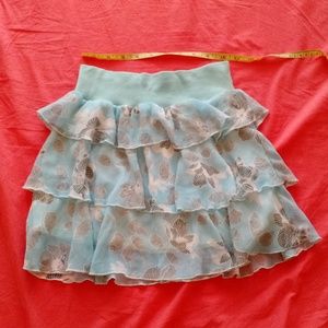 NWOT - MATSUMI - layered mini skirt - blue